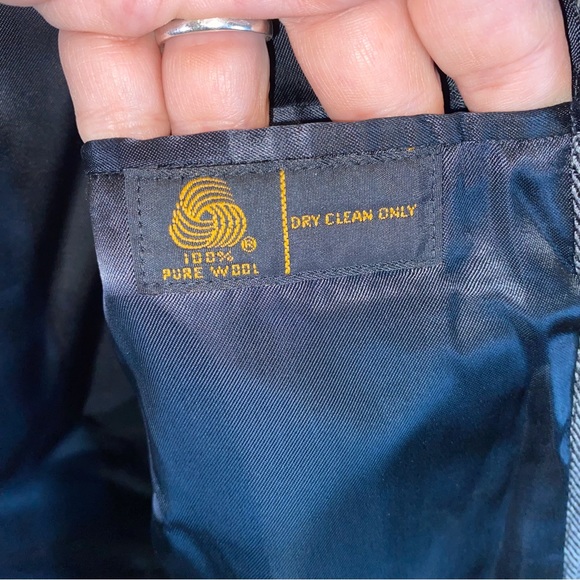 Saks Fifth Avenue Vtg Men’s Gray Wool Trench Coat 46R Long Line Gentleman’s - Picture 7 of 12